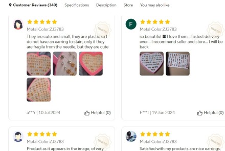 Ювелірний набір біжутерії "Модні сережки-цвяшки" золото 36 пар/МЕГАлот у подарунковій