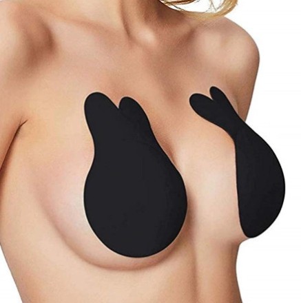 Бюстгальтер-невидимка Kiss Bra з ефектом push up чорний, бежевий. Invisible Fly Bra