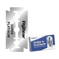 Двосторонні леза для бритв, перукарські леза "Super Platinum Professional", 10 штук BOX. Сталь 56 HRS