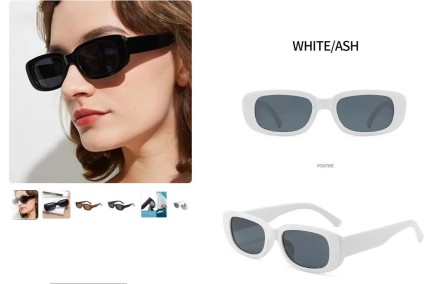 Прямокутні окуляри, вінтажні сонцезахисні окуляри. Ретро. Чорні, білі, сірі, коричневі леопарди