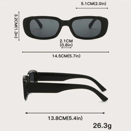 Прямокутні окуляри, вінтажні сонцезахисні окуляри. Ретро. Чорні, білі, сірі, коричневі леопарди