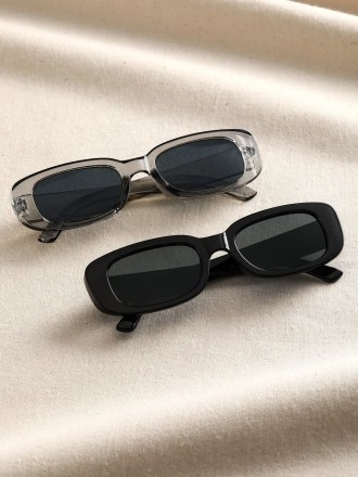 Прямокутні окуляри, вінтажні сонцезахисні окуляри. Ретро. Чорні, білі, сірі, коричневі леопарди