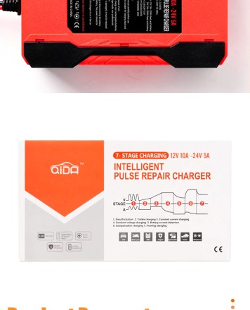 Зарядний пристрій для автомобільного акумулятора Tianye 12 V 10 A і 24V-5A Version 9.1 АКБ