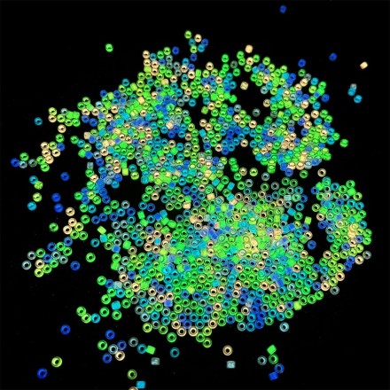 Бісер, скляні кольорові намистини, нитчасті намистини, 2,5 мм 4200шт MIX Multicolor