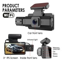 Автовідеореєстратор HD 1080P Dashcam DVR Recorder "Black Box", 2 камери WI-FI, IPS 3''