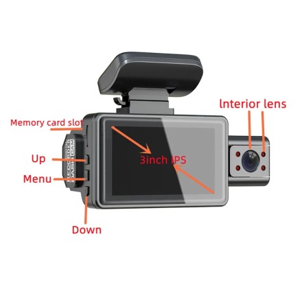 Автовідеореєстратор HD 1080P Dashcam DVR Recorder "Black Box", 2 камери WI-FI, IPS 3''