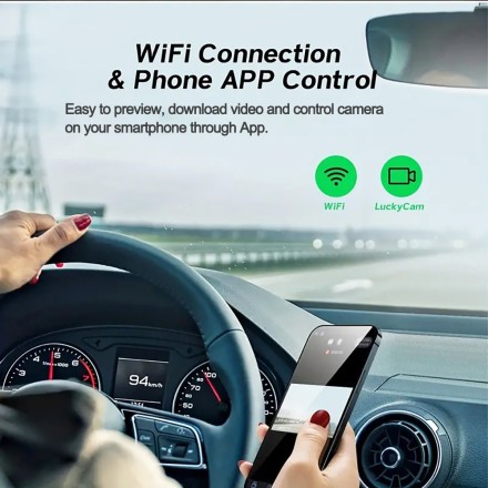 Автовідеореєстратор HD 1080P Dashcam DVR Recorder "Black Box", 2 камери WI-FI, IPS 3''