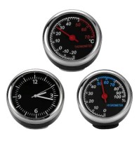 Годинник, термометр, гігрометр для авто, кришка неіржавка "Classic Turbo"