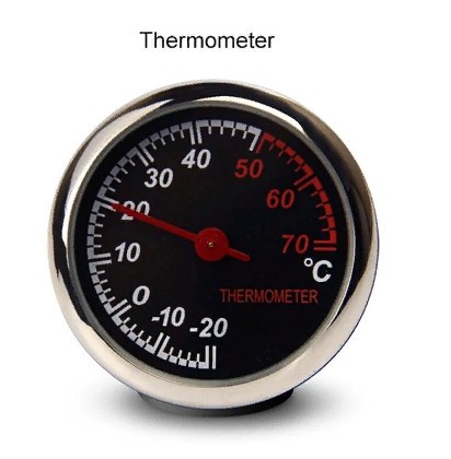 Годинник, термометр, гігрометр для авто, кришка неіржавка "Classic Turbo"