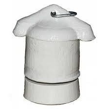 Патрон керамічний, підвісний, жаростійкий, вологостійкий "Монашка" Е27, +180С, Розбірний УК-02. ГОСТ