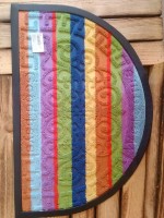 Килимок придверний, циновка 40*60 см. Напівкруглий. Зносостійкий і вологостійкий. Rainbow Life