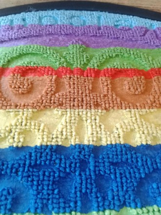 Килимок придверний, циновка 40*60 см. Напівкруглий. Зносостійкий і вологостійкий. Rainbow Life