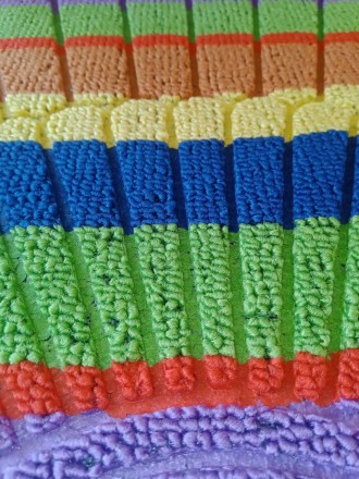 Килимок придверний, циновка 40*60 см. Напівкруглий. Зносостійкий і вологостійкий. Rainbow Life