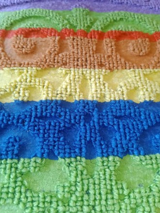 Килимок придверний, циновка 40*60 см. Напівкруглий. Зносостійкий і вологостійкий. Rainbow Life