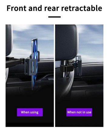 Універсальний тримач на підголівник, кріплення для планшета,  телефона на сидінні для 4,7 "-13"