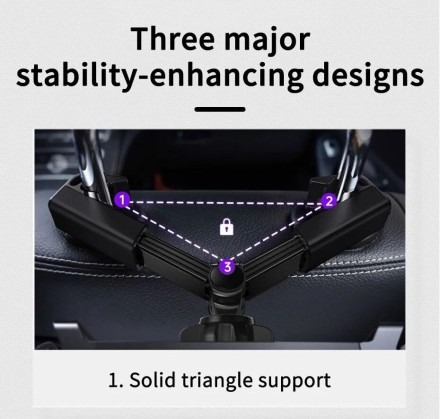 Універсальний тримач на підголівник, кріплення для планшета,  телефона на сидінні для 4,7 "-13"