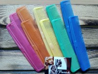 Гребінець для волосся пластик 18x4, різнобарвний, набір 10 штук