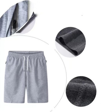 Чоловічі спортивні шорти з кишенями на шнурівці 50-52 6XL Dark Gray