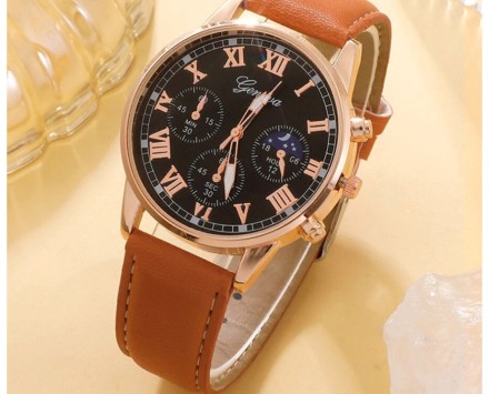 Модний подарунковий набір для чоловіків 4 в 1: розкішний чоловічий годинник "Geneva" і три шкіряні браслети