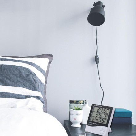 Цифровий термометр, гігрометр, метеостанція, тестер температури та вологості, годинник, будильник HTC-2,