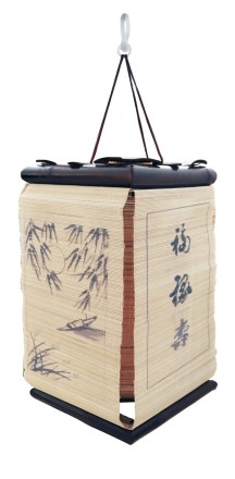 Світильник плафон натуральний бамбук (18*18*H31)