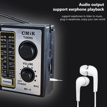 5 діапазонний радіоприймач.TV/FM/AM/SW World Receiver S5 Bands Radio. Sonikasi Model ICF-10DC