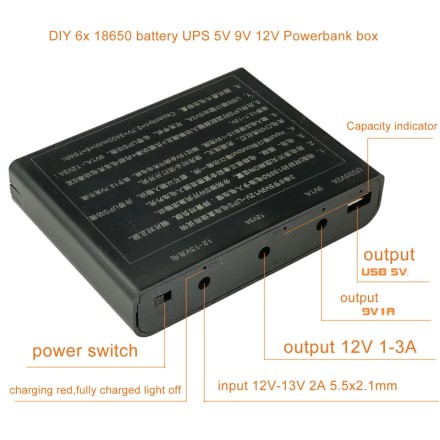 UPS ДБЖ безперебійник 5V USB + 9 V + 12 V блок живлення для Wi-Fi маршрутизатор модем-камера
