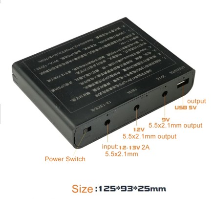 UPS ДБЖ безперебійник 5V USB + 9 V + 12 V блок живлення для Wi-Fi маршрутизатор модем-камера