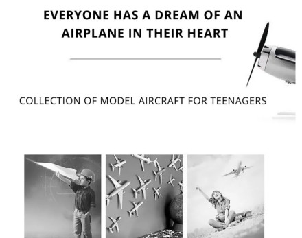 Сувенір модель літака анімація в машину. Solar Airplane