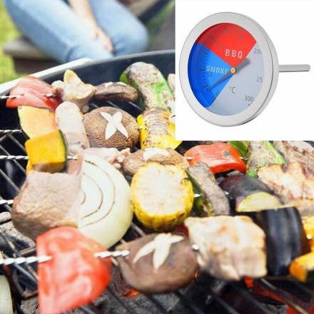 Термометр для гриля, коптильні, барбекю, 10-400C з неіржавкої сталі BBQ
