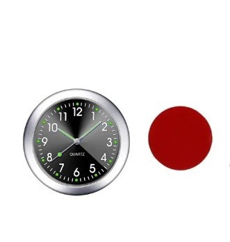 Годинник для авто, кварцовий, кришка неіржавка сталь, чорний, класичний циферблат 3М