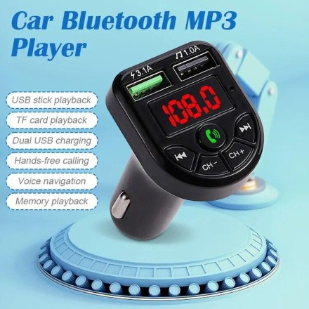 FM трансмітер F57 RD TF, MP3 Player, Автомобільна швидка зарядка, 3,1 А QС 3.0  2USB Bluetooth