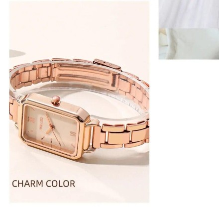 Подарунковий набір для жінок 6 в 1: розкішний годинник "Crown", браслет, сережки, кулон із ланцюжком, кільце