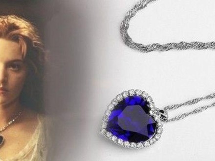 Кулон (жерельє, підвіска, кольє) Серце Океану з фільму Титанник із ланцюжком