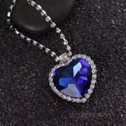 Кулон (жерельє, підвіска, кольє) Серце Океану з фільму Титанник із ланцюжком