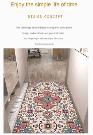 Килимок 40*60 см, оксамитовий килим у національному стилі ретро. Перський стиль 3