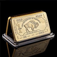 Сувенірний слиток "Буйвол", "American Buffalo Troy Ounce" 1 OZ Fine Gold, позолочений сувенірний колекційни