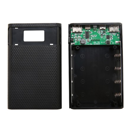 Бокс 6 х 18650. Box універсальна батарея з дисплеєм Power Bank Пауербанк. Безперебійник. LED-ліхтарик