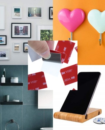 Скотч круглий двосторонній 3M VHB RED SUPER STRONG  27х27мм, квадрат, 10 штук