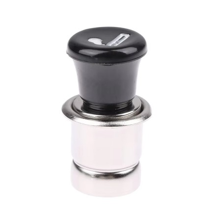 Оригінальний автомобільний прикурювач з анодованого алюмінію, бакелітова ручка, 12V, універсальний