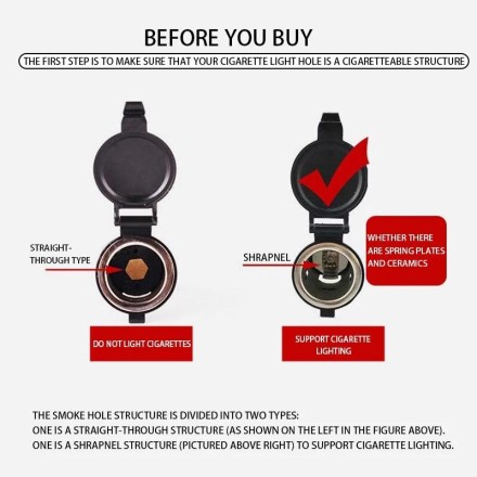 Оригінальний автомобільний прикурювач з анодованого алюмінію, бакелітова ручка, 12V, універсальний