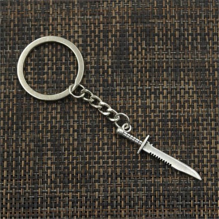 Брелок "Кінжал",  довжина 43 мм, бронза та сталь срібло, найвища деталізація. Міцне кільце.