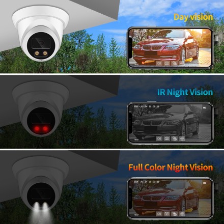 Відеокамера купольна 4MP 4K IP Outdoor H.265 Onvif Bullet CCTV Array Night Vision IR  Video Securit