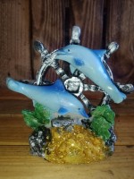 Статуетка Дельфіни у штурвала в асортименті. Кераміка