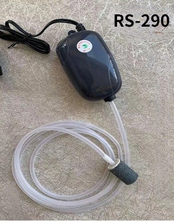 Компресор для акваріума зі зворотним клапаном RS-290 220 V 3 W + шланг для подавання повітря + зворотний клапан + рас