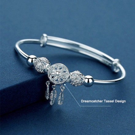 Браслет на руку, жіночий, під шарми, під підвіски, тибетське срібло. 17-21см. Три ШАРМА в подарунок!