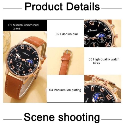 Модний подарунковий набір для чоловіків 4 в 1: розкішний чоловічий годинник "Relogio III Masculino" і три шкіряні браслет