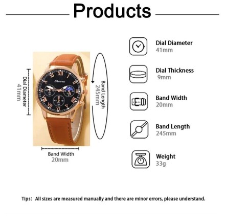 Модний подарунковий набір для чоловіків 4 в 1: розкішний чоловічий годинник "Relogio III Masculino" і три шкіряні браслет