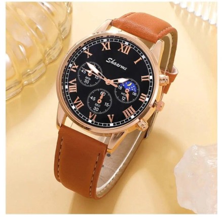 Модний подарунковий набір для чоловіків 4 в 1: розкішний чоловічий годинник "Relogio III Masculino" і три шкіряні браслет