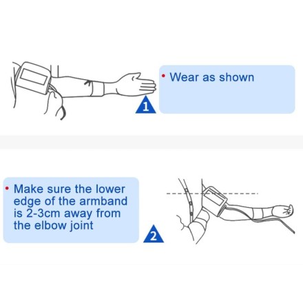 Тонометр артеріального тиску та пульсометр для тіла. USB-порт плюс відсік 4хААА, чохол у комплекті